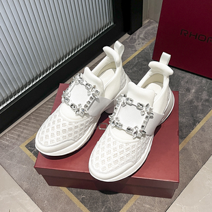 明星同款超火老爹鞋爆款RV水钻方扣厚底增高2026新款休闲运动鞋女