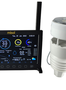 misol 超声波气象站 风速风向雨量温度湿度气压光照wifi