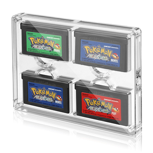 GAME BOY ADVANCE游戏卡盒 磁吸盖 高透明亚克力 游戏展示盒4合一