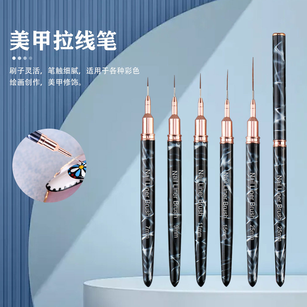 跨境现货5支雷霆拉线笔套装 水波纹铜管针管画花彩绘美甲拉线笔刷,彩妆/香水/美妆工具,美甲笔/美甲刷/美甲笔刷套装,淘宝优惠券,粉丝福利购,淘宝优惠卷