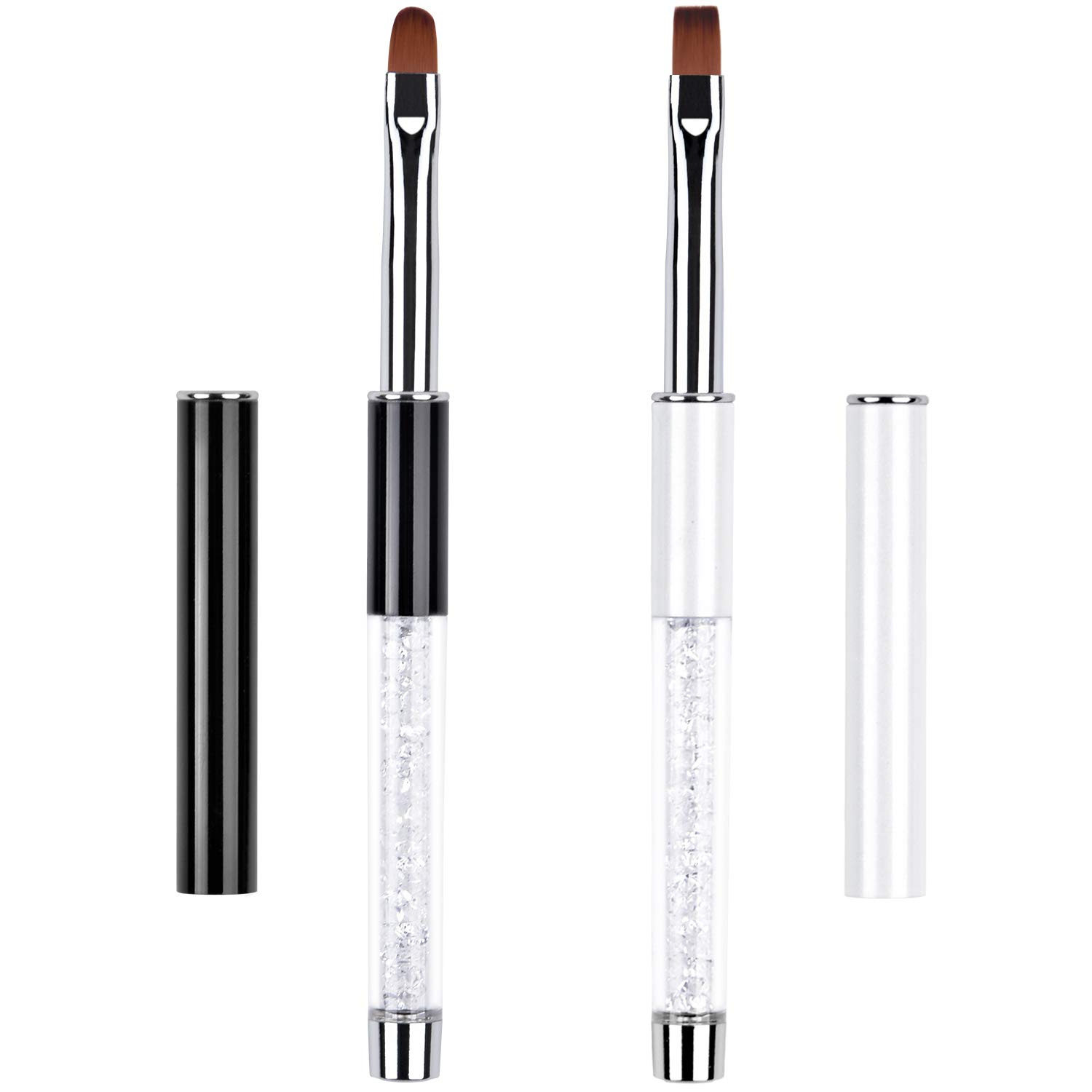 钻石杆2支美甲笔套装 圆头光疗笔透明塑料管铜管平头光疗笔套装,彩妆/香水/美妆工具,美甲笔/美甲刷/美甲笔刷套装,淘宝优惠券,粉丝福利购,淘宝优惠卷