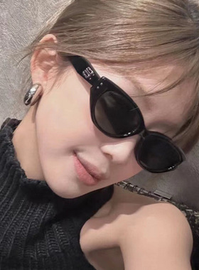 米钉不规则猫眼太阳镜韩版复古