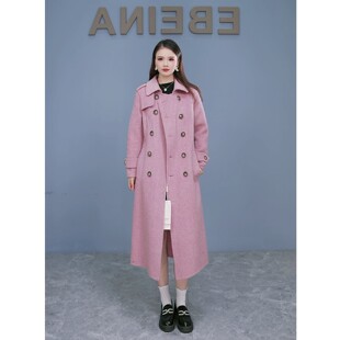 21手工双面穿羊驼绒大衣阿尔巴卡毛呢呢外套女