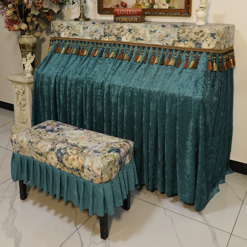 新款法式钢琴罩防尘罩轻奢高档全罩高级感全包琴套罩欧美琴布盖巾