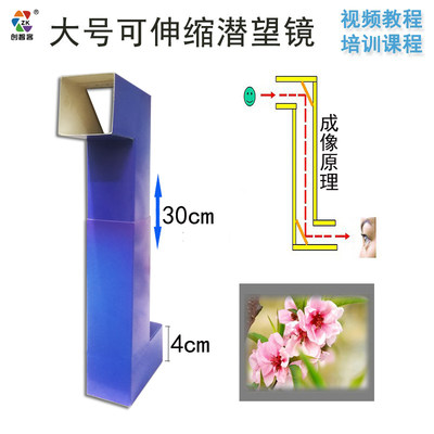 自制伸缩潜望镜科学实验制作材料