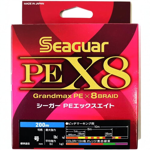 日本直邮 西格PE线SEAGUAR X8超顺滑路亚PE主线海矶钓船钓筏钓