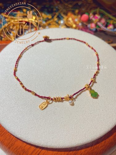 王小仙古法金编制脚链编绳