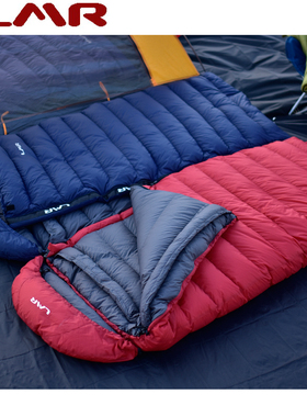 lmr户外羽绒睡袋超轻露营500-800克白鹅绒信封式可拼成大人春秋季