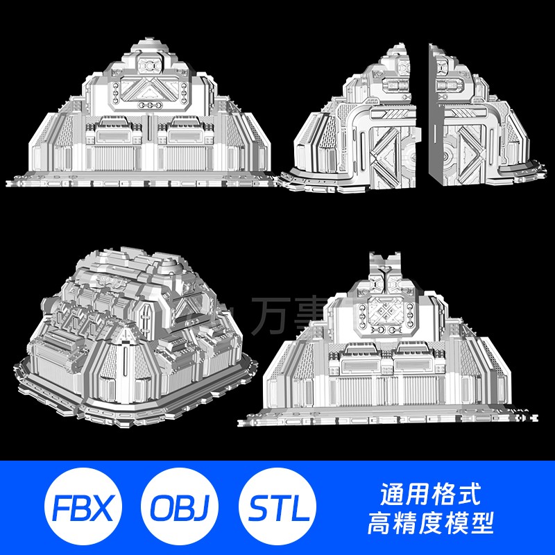 3D模型三维打印素材魔幻建筑神话建筑塔防奇幻建筑游戏异形337