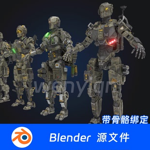 人物战士反恐精英射击兵人士兵Blender场景模型2172