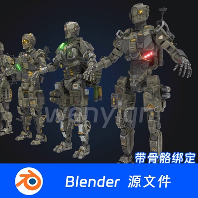 人物战士反恐精英射击兵人士兵Blender场景模型2172