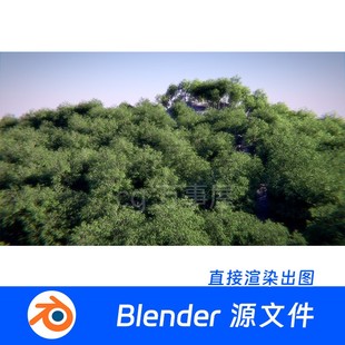 山脉山体山坡山谷山峰森林植物树BLENDER场景模型992