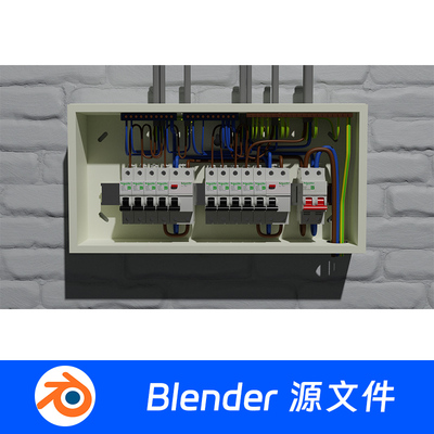 电表交流电箱工业仪表BLENDER场景模型835