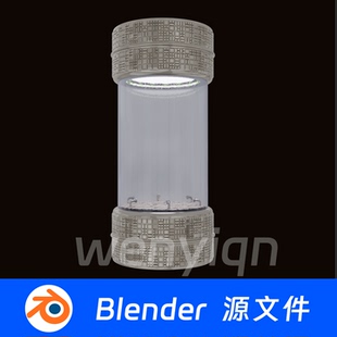 玻璃容器休眠舱科幻实验室未来培养皿孵化器Blender场景模型2224