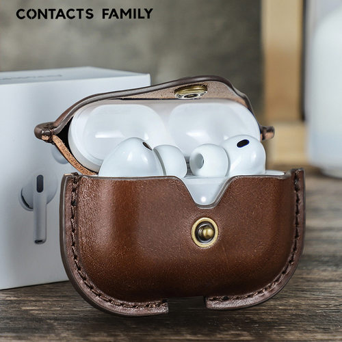 苹果airpodspro3真皮牛皮保护套