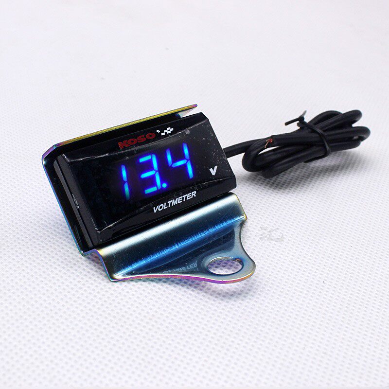 电压表鬼火小牛地平线小猴子电摩防水电压表120v电动电瓶车仪表