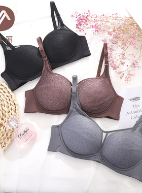 依曼丽无钢圈舒适聚拢上托侧收文胸BC杯中厚美背肩带YA20614