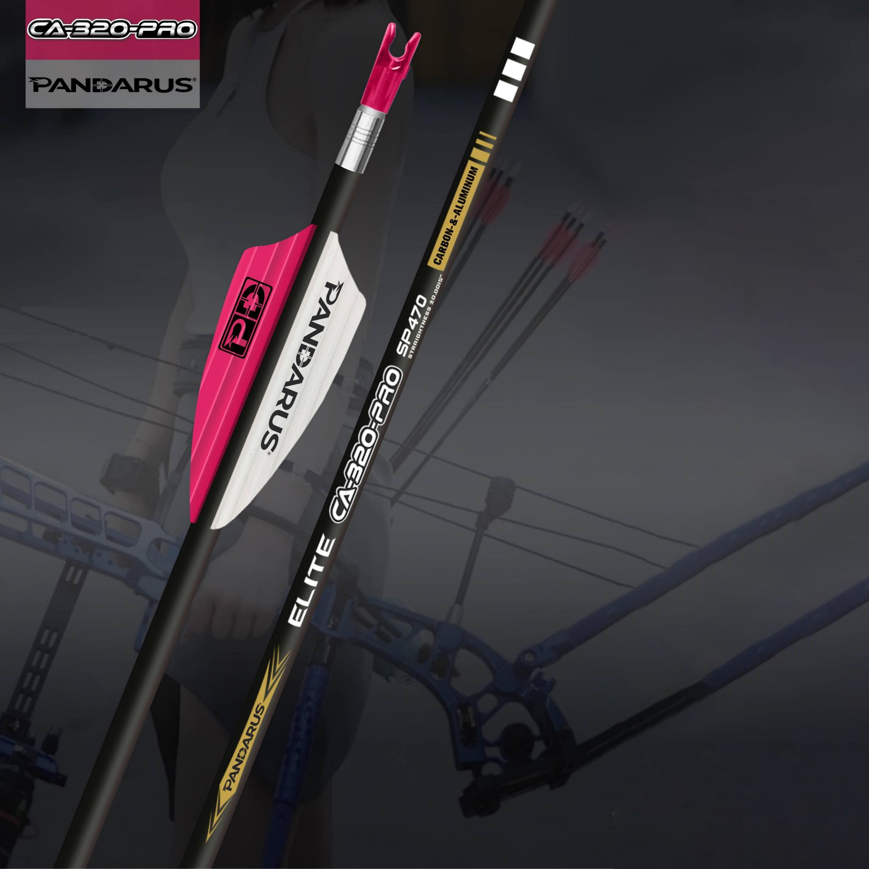 潘神PANDARUS CA-320PRO椎形碳包铝箭3.2内径对标X10PT竞技复合弓