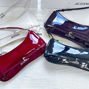 Jacquemus小众设计法式小众漆皮亮面复古法棍腋下包高级感单肩包