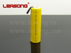 带引脚5号7号黄色pvc剃须刀玩具车电池NI-MH镍氢充电池AA/AAA1.2V