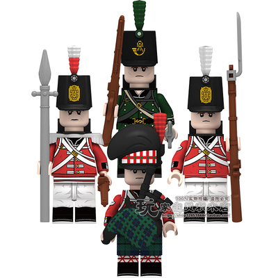 战争士兵积木人仔英国线列兵