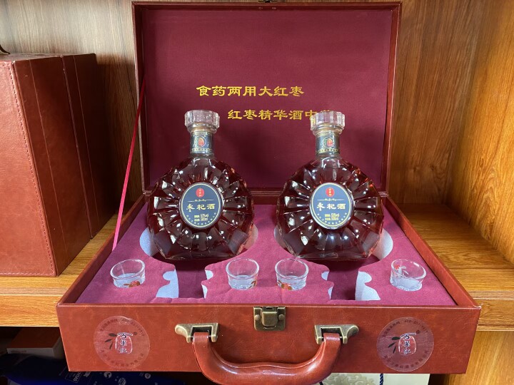 包邮万果红枣成功红枣原浆酒 枣杞酒 40/53度礼盒装1*2行唐特产
