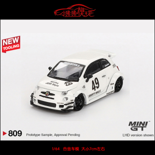 MINI GT 1:64 LB菲亚特500改装Abas阿巴斯ABARTH 595汽车模型49#