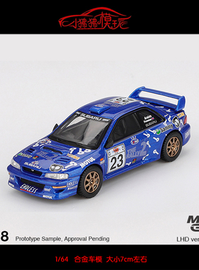 MINI GT 1:64斯巴鲁Impreza WRC99翼豹23# Acropolis赛车汽车模型