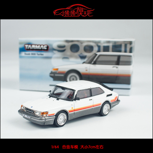 现货TW Tarmac Works 1:64 Saab萨博900 Turbo白色  合金汽车模型