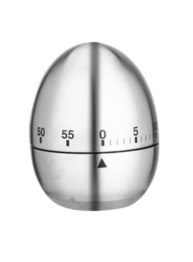 Polylon 厨房计时器时间提醒定时器机械不锈钢烘焙倒计时器大声音