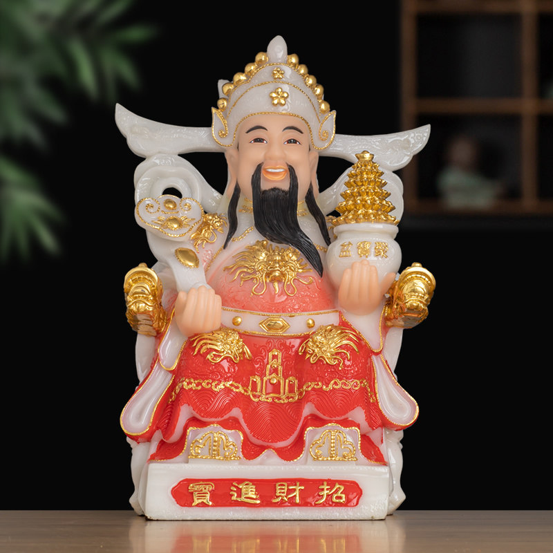 汉白玉彩绘财神爷佛像文财神比干神像家用招财供奉摆件开业礼品使用感如何?