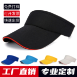 空顶帽子定制logo无顶遮阳帽定做印字男女士防晒鸭舌帽广告运动帽