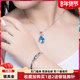 水晶项链女纯银手链手镯耳环套装 韩简约气质圣诞节礼物送女友