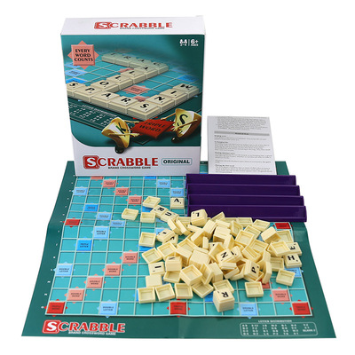 英文拼字游戏SCRABBLE 单词字母拼写互动亲子家庭 益智玩具2-4人