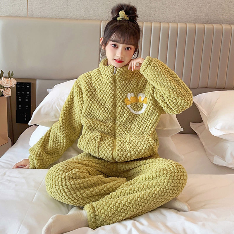 女珊瑚绒150小个子睡衣秋冬新款