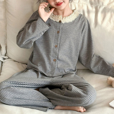 145150小个子秋季纯棉条纹睡衣