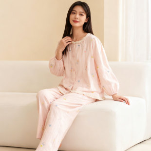 甜美家居服145矮个子套装 长袖 开衫 150cm矮小个子女睡衣春秋xs小码