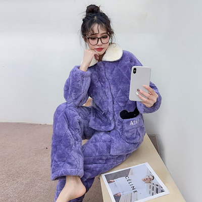 女珊瑚绒150小个子睡衣秋冬新款