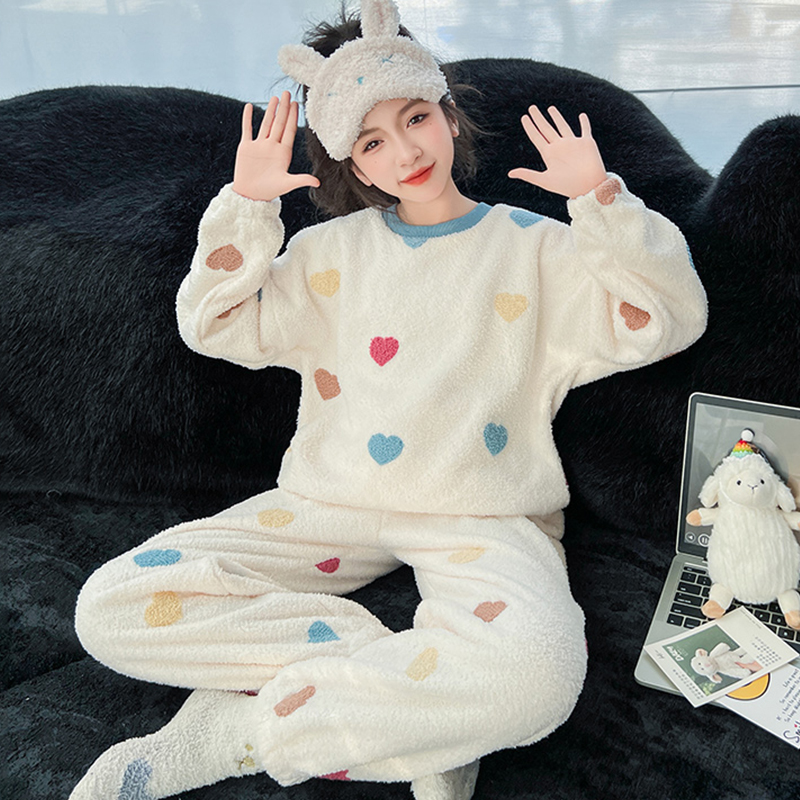 女珊瑚绒150小个子睡衣秋冬新款