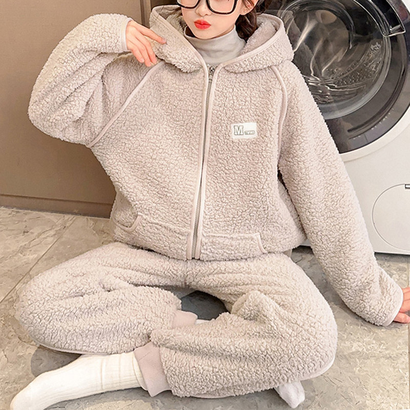 女珊瑚绒150小个子睡衣秋冬新款