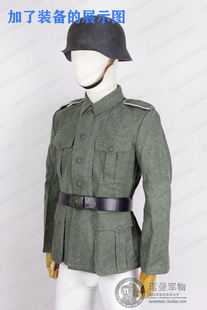 WH国房君M40原野灰毛呢作战服上衣裤 诺曼军物 子WH灰绿野战工装