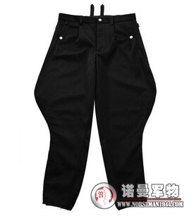 +黑色马裤呢长裤 32用马裤或西裤 诺曼军物