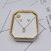 K274夸张质感时尚 潮流气质名媛街拍几何黄铜锆石创意金属项链～女