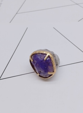 K273夸张质感时尚潮流气质名媛街拍几何中古宫廷创意金属戒指～女