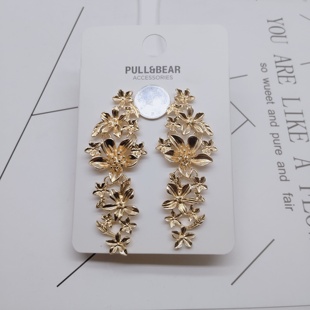 K211夸张质感时尚 女 潮流气质名媛街拍几何中古宫廷创意金属耳环