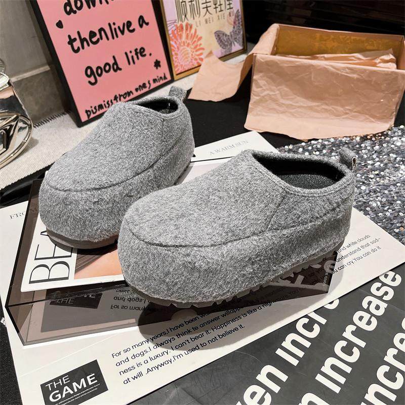 卡皮巴拉灰色松糕半拖鞋外穿鞋托