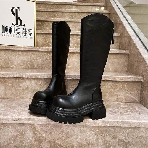 ins超火厚底松糕马丁靴