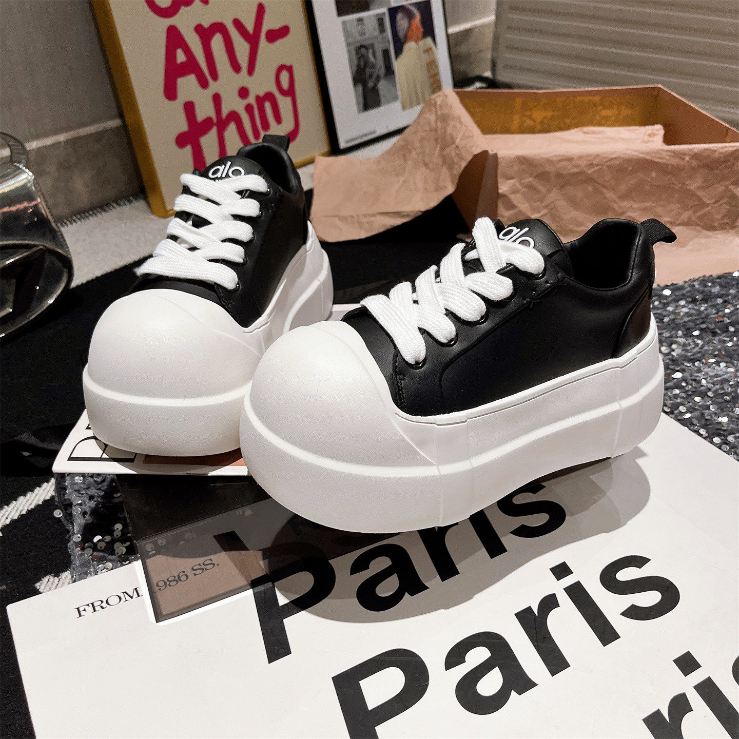 真皮版~欧货系带米奇大头厚底松糕休闲鞋板鞋面包鞋小白鞋6cm女鞋,女鞋,时尚休闲鞋,淘宝优惠券,粉丝福利购,淘宝优惠卷