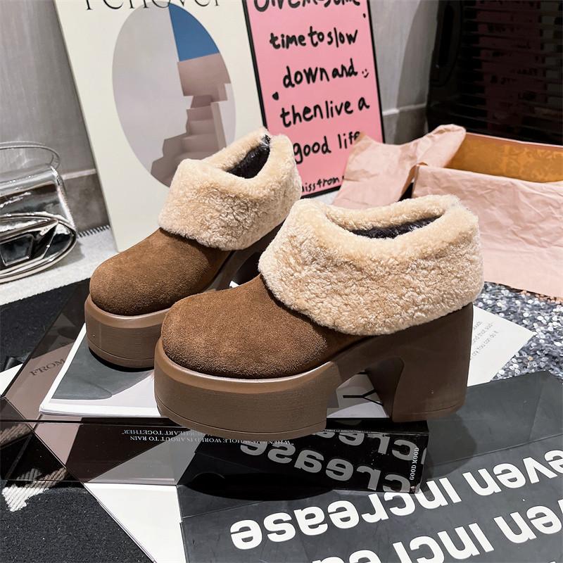 2025冬新款厚底松糕雪地靴