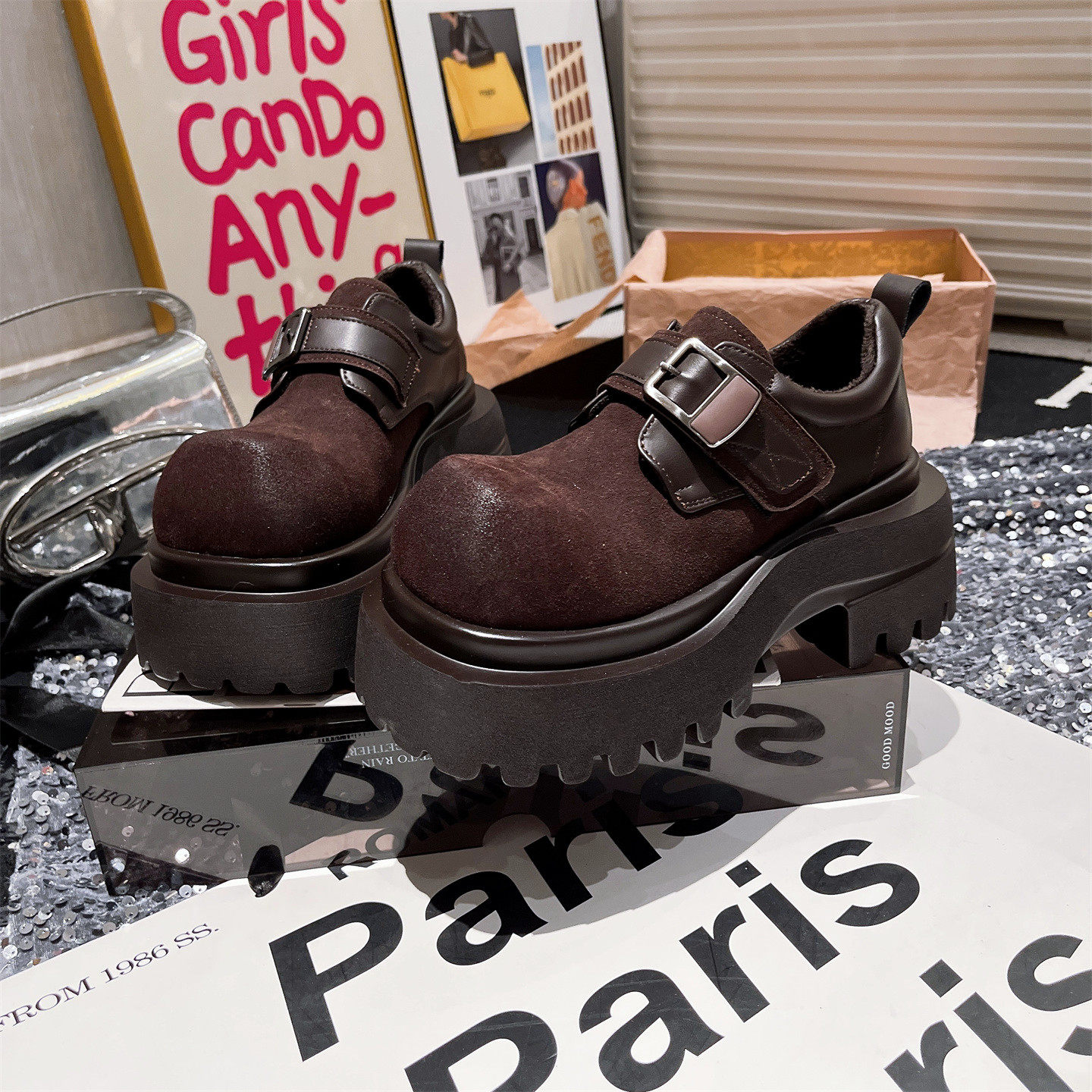 JK小皮鞋乐福鞋德比鞋松糕女鞋